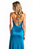 Load image into Gallery viewer, Blue Beaded Strapless Long Prom Dress with Slit