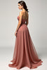 Load image into Gallery viewer, Brown Sweetheart A Line Long Prom Dress