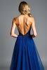 Load image into Gallery viewer, Royal Blue A Line Ruched Long Prom Dress with Beading