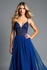 Load image into Gallery viewer, Royal Blue A Line Ruched Long Prom Dress with Beading