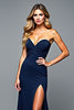 Load image into Gallery viewer, Navy Sweetheart Long Formal Dress with Slit