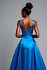 Load image into Gallery viewer, Royal Blue V-Neck Long Satin Formal Dress with Slit