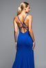 Load image into Gallery viewer, Royal Blue A Line Long chiffon Formal Dress with Beading