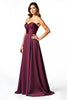 Load image into Gallery viewer, A Line Burgundy Sweetheart Long Ruched Formal Dress