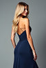 Load image into Gallery viewer, Navy Sweetheart Long Chiffon Formal Dress with Slit