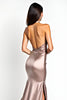 Load image into Gallery viewer, Halter Neck Dusty Rose Long Satin Prom Dress with Slit