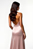 Load image into Gallery viewer, Halter Neck Blush Backless Long Prom Dress with Slit