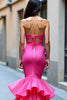 Load image into Gallery viewer, Mermaid Fuchsia Sweetheart Long Prom Dress