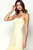 Load image into Gallery viewer, Yellow Strapless Sheath Long Prom Dress with Ruffles