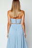 Load image into Gallery viewer, Blue Strapless Cut-Out Long Wedding Guest Dress with Slit