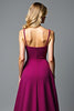 Load image into Gallery viewer, Dark Purple A Line V-Neck Long Satin Formal Dress with Ruffles