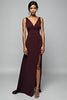 Load image into Gallery viewer, Cabernet Sheath Backless Long Formal Dress with Slit