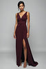 Load image into Gallery viewer, Cabernet Sheath Backless Long Formal Dress with Slit