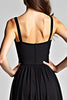 Load image into Gallery viewer, A Line Black Long V-Neck Formal Dress with Slit