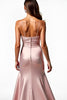 Load image into Gallery viewer, Dusty Rose Mermaid Long Satin Ruched Prom Dress with Slit