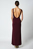 Load image into Gallery viewer, Cabernet Sheath Tea Length Satin Bridesmaid Dress