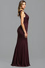 Load image into Gallery viewer, Cabernet Sheath Deep Ruched V-Neck Long Formal Dress