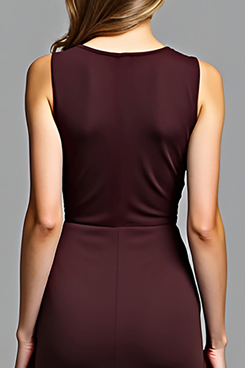 Load image into Gallery viewer, Cabernet Sheath Deep Ruched V-Neck Long Formal Dress