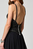 Load image into Gallery viewer, Beaded Black A Line Sweetheart Long Formal Dress