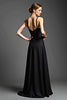 Load image into Gallery viewer, Black Spaghetti Straps A Line Long Satin Graduation Dress