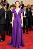 Load image into Gallery viewer, A Line Purple Backless Satin Long Gala Dress