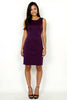 Load image into Gallery viewer, Purple Round Neck Sleeveless Knee Length Mother of the Bride Dress