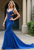 Load image into Gallery viewer, Royal Blue Mermaid Cut-Out Long Prom Dress with Appliques