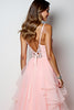 Load image into Gallery viewer, Blush Pink Tulle Tiered Appliques Long Prom Dress with Slit