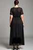 Load image into Gallery viewer, Black Short Sleeve Chiffon Plus Size Mother of the Bride Dress