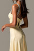 Load image into Gallery viewer, Daffodil Ruched Beaded Sweep Train Long Prom Dress