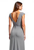 Load image into Gallery viewer, Sliver Chiffon V-Neck Long Ruched Mother of the Bride Dress