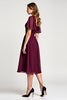 Load image into Gallery viewer, Cabernet Round Neck Embroideried Midi Length Mother of the Bride Dress