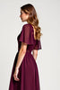 Load image into Gallery viewer, Cabernet Round Neck Embroideried Midi Length Mother of the Bride Dress