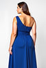 Load image into Gallery viewer, Royal Blue A Line One Shoulder Long Backless Mother of the Bride Dress