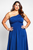 Load image into Gallery viewer, Royal Blue A Line One Shoulder Long Backless Mother of the Bride Dress