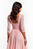 Load image into Gallery viewer, Blush Pink A Line V-Neck Long Mother of the Bride Dress with Sleeves