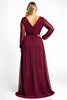 Load image into Gallery viewer, Burgundy A Line Plus Size Long Mother of the Bride Dress with Sleeves