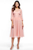 Load image into Gallery viewer, Blush Pink Chiffon Long Mother of the Bride Dress with Lace Appliques