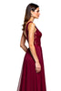 Load image into Gallery viewer, Burgundy A Line Long Chiffon Formal Dress with Appliques