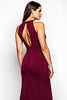 Load image into Gallery viewer, Burgundy Halter A Line Keyhole Long Chiffon Formal Dress