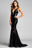 Load image into Gallery viewer, Sparkly Mermaid Deep V-Neck Long Graduation Dress