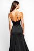 Load image into Gallery viewer, Black Strapless Corset Long Graduation Dress with Slit