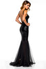 Load image into Gallery viewer, Sparkly Mermaid Sequins Long Tulle Graduation Dress with Slit