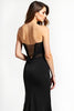 Load image into Gallery viewer, Black Sweetheart Long Appliques Graduation Dress with Slit