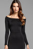 Load image into Gallery viewer, Black Bodycon Off the Shoulder Short Graduation Dress with Long Sleeves