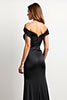 Load image into Gallery viewer, Black Mermaid Off the Shoulder Ruched Long Graduation Dress