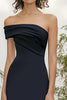 Load image into Gallery viewer, Black Cold Shoulder Sheath Long Formal Dress