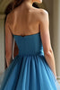 Load image into Gallery viewer, Tiered Blue Sweetheart A Line Long Prom Dress