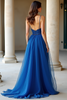 Load image into Gallery viewer, Lace Dark Blue Corset A Line Long Prom Dress