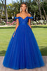 Load image into Gallery viewer, Ball Gown Royal Blue Long Tulle Prom Dress